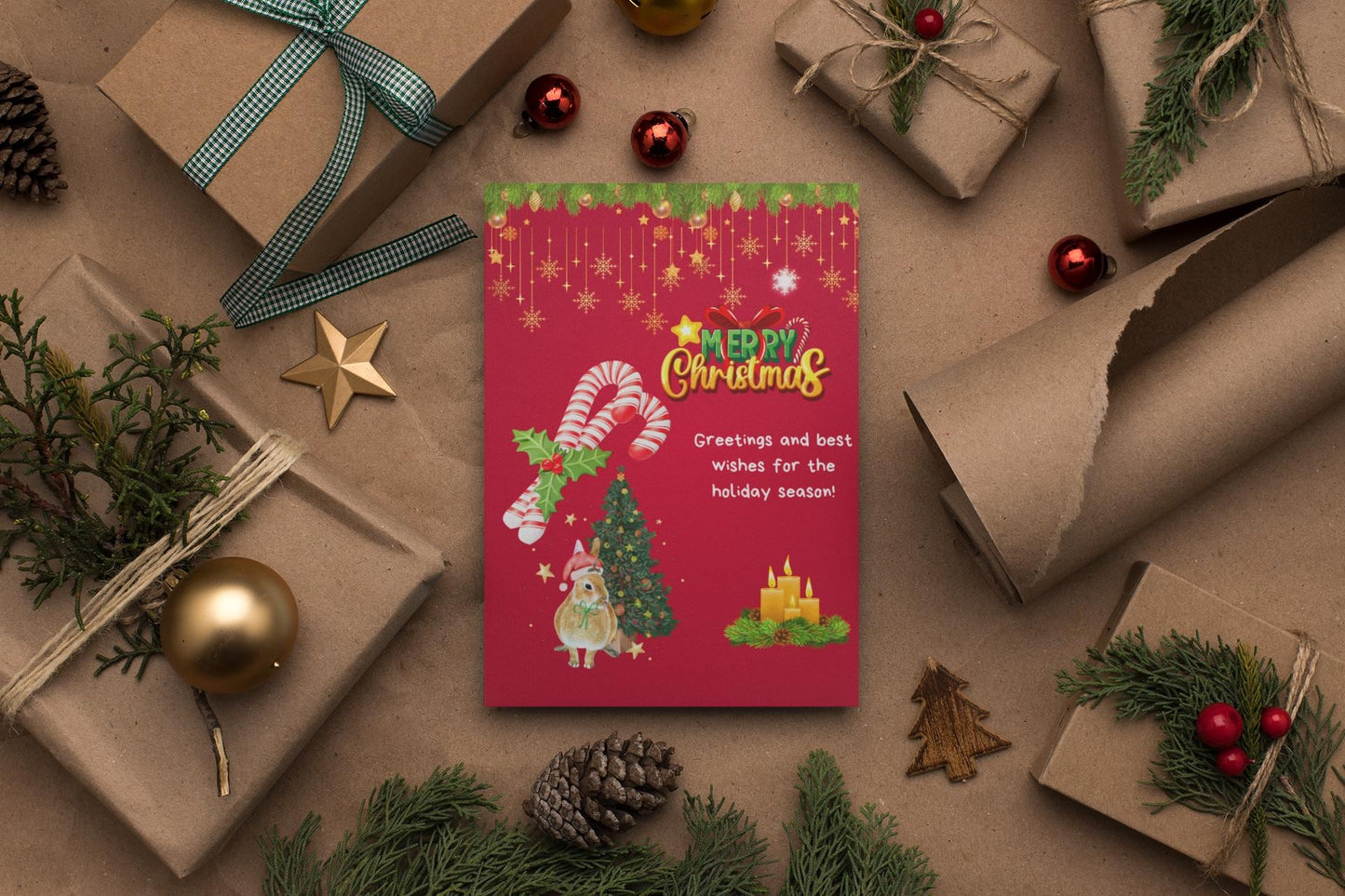 Celebrate the Joy of Christmas with this Festive Card!