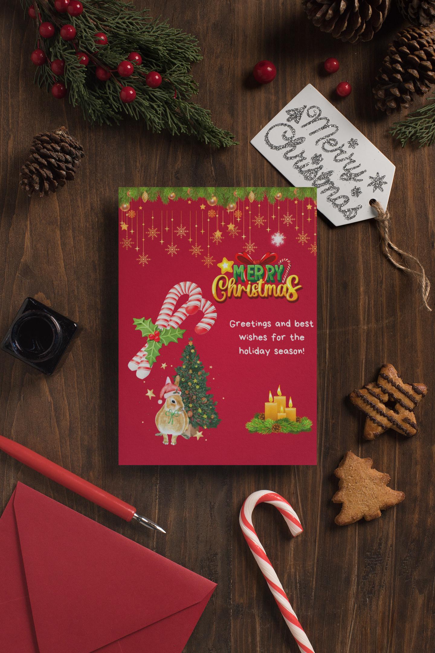 Celebrate the Joy of Christmas with this Festive Card!