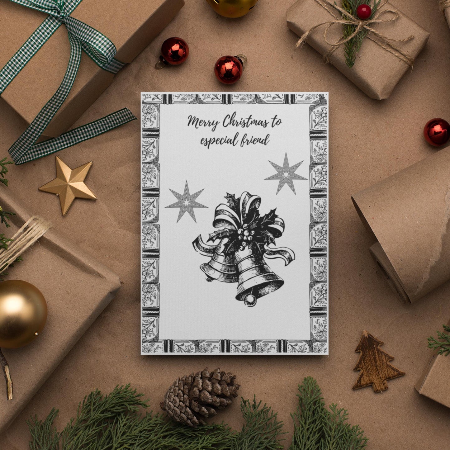 A minimalist digital card that's perfect for wishing special friends a happy holiday season!